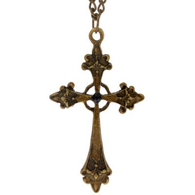 Pewter Cross Religious Pendant cross Religious Altered Art Supplies Jewelry Antique brass 1 pc AB1