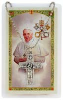 Pope Francis Cross Necklace and Prayer Card