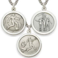 Sterling Silver Female Christian Sports Necklaces - 6 Sports