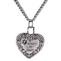 Pet Cremation Urn Pendant - in My Heart 