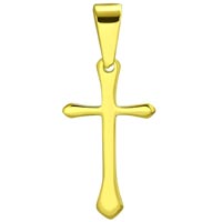 Gold Color Stainless Steel Medieval Cross Pendant 