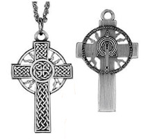 Thunder & Lightning Mens Celtic Cross Necklace