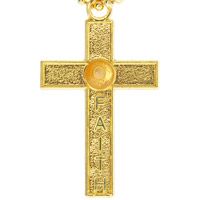 Gold Faith Mustard Seed Cross Necklace