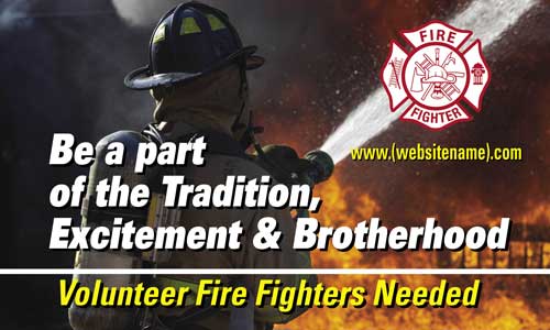Fire Department Brotherhood Recruitment Outdoor Banner Signs