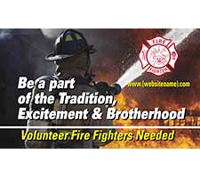 Fire Department Brotherhood Recruitment Outdoor Banner