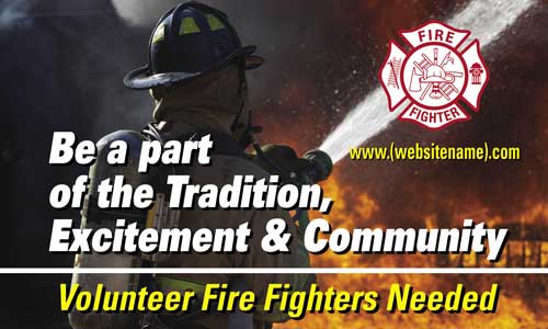 Fire Department Community Recruitment Outdoor Banner Signs 