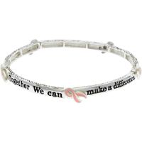 Together We Can Make a Difference Breast Cancer Bracelet