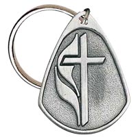 United Methodist Pewter Key Tag