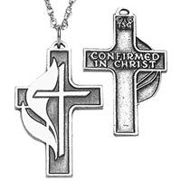 United Methodist Confirmation Necklace Pewter