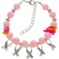 Hope Breast Cancer Awareness Charm Bracelet