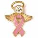 Breast Cancer Angel Pink Ribbon Pin