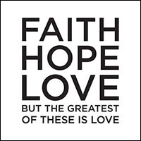 Faith Hope Love Napkin (Pkg of 20)