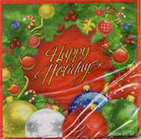 Happy Holidays Luncheon Napkins (Pkg of 16)