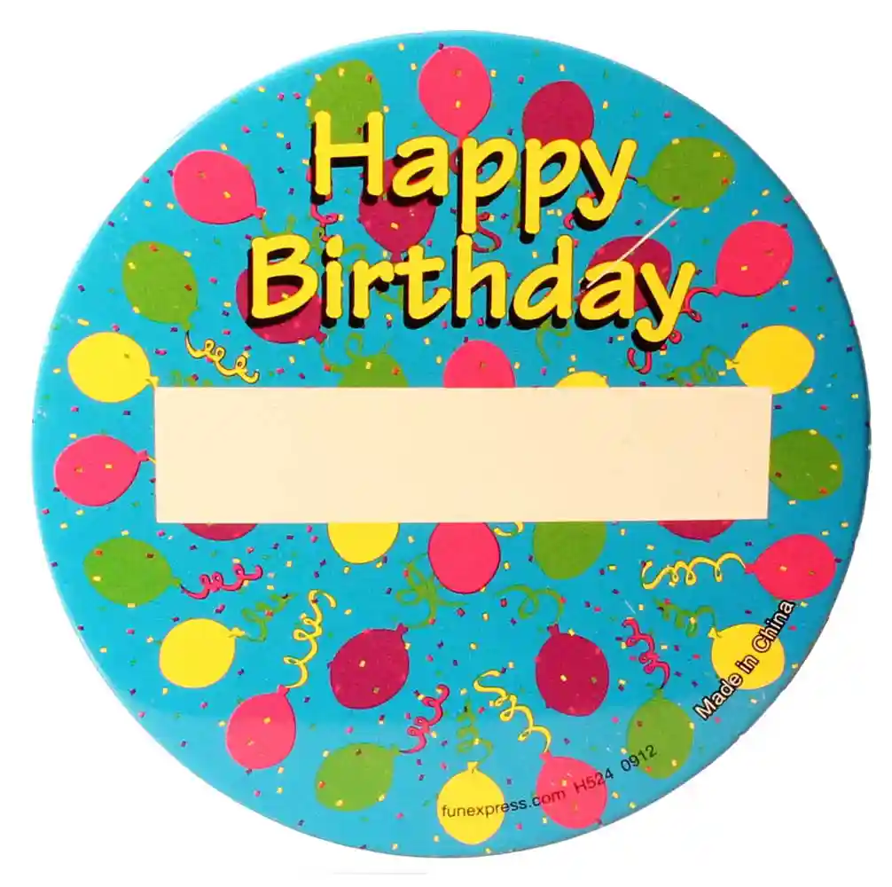 Personalized Birthday Pins - Happy Birthday Buttons