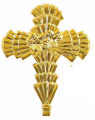 Gold Palm Cross Lapel Pin for Easter Season