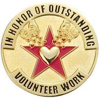 Outstanding Volunteer Work Lapel Pins