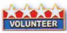 Volunteer Lapel Pins 4 Star