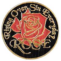 Christian Rose Rising Over Sin Everyday Pin