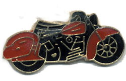 Motorcycle Pin  Gold,Indian  Red