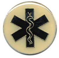 Emergency Medical Tech Lapel Pin Round