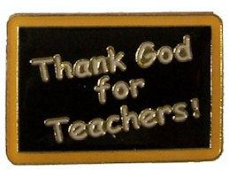 Thank God for Teachers Pin - Teacher Gifts