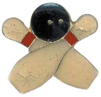 Bowling Pins and Ball Lapel Pins