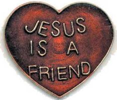 Jesus is a Friend Heart Pin