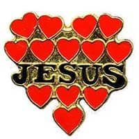 Love Jesus Hearts Pin