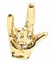 Gold 'I Love You' Sign Language Pin
