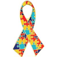 Autism Puzzle Awareness Ribbon Pin