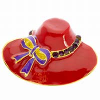 Red Hatters Society Pin - Red Hat Brooch