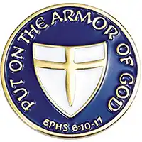 Armor of God Pin with the Shield of Faith, Eph 6:10-17