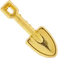 Gold shovel Lapel Pin