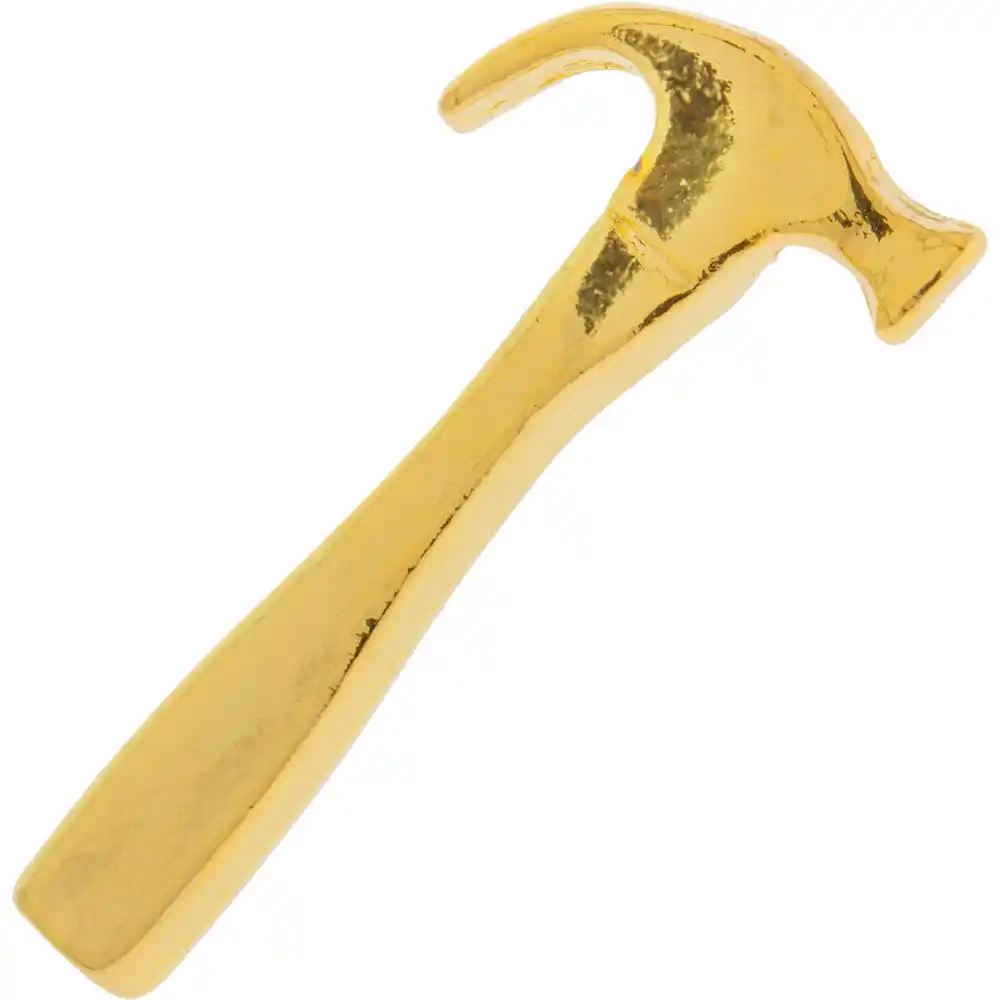 Building Hammer Lapel Pin in Gold - Front