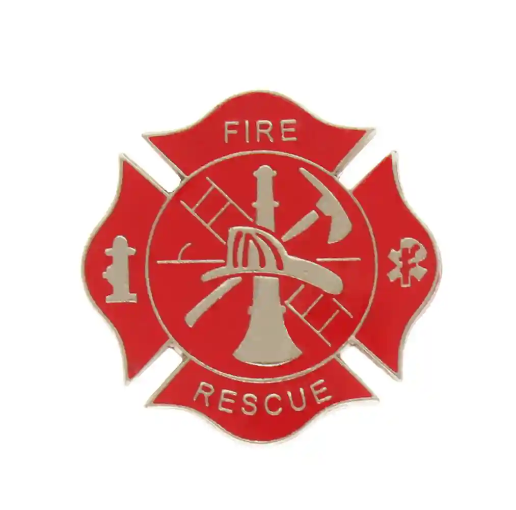 Fire Rescue Maltese Cross Pin