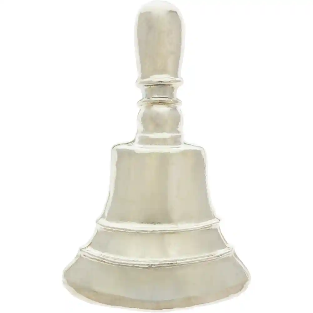 Hand Bell Pin town crier silver