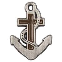 Mariners Cross Pin, Anchored Cross Pin, St. Clement's Cross Pin