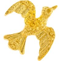 Decending Dove Lapel Pins Gold