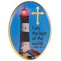  Jesus is the Light Lighthouse Pin