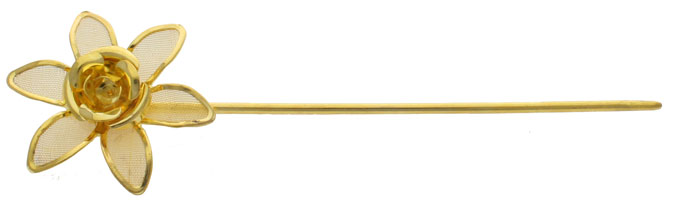 Gold Flower Stick Pin