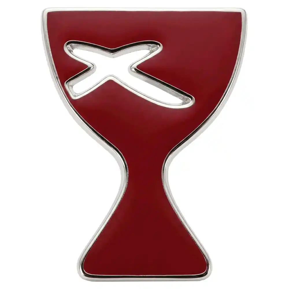 Disciples of Christ Pin - Red and Silver Version