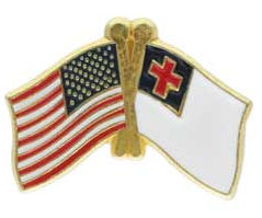 American Flag and Christian Flag Pin, Christian Lapel Pins