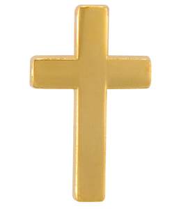 Gold Christian Cross Pins 1 inch