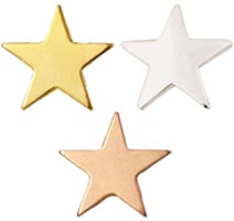 Gold, Silver or Bronze Star Lapel Pins