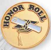 Gold Plated School Honor Roll Pin