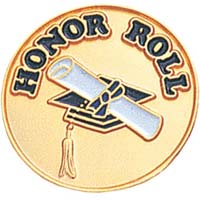 Gold Plated School Honor Roll Pin