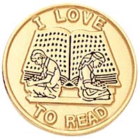 I Love to Read Lapel Pin