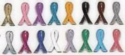 Awareness Colored Ribbon Pins - Metal