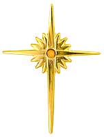 Mustard Seed Star of Bethlehem Cross Pin