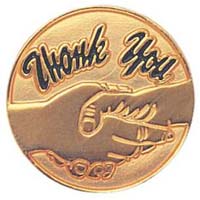 Thank You Handshake Pin Volunteer